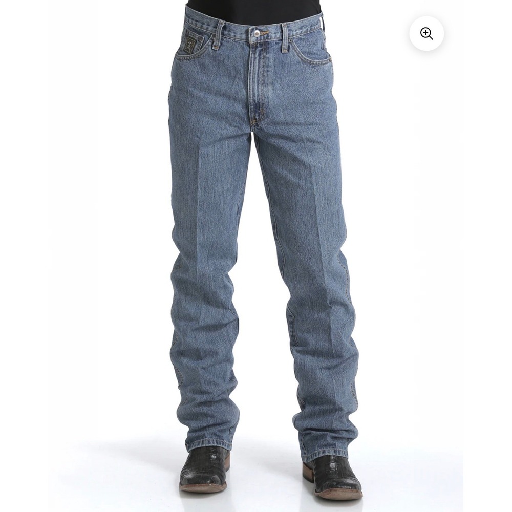 Cinch Green Label Mens Relaxed Fit Tapered‎ Leg Rigid Jeans Medium Wash 42x34